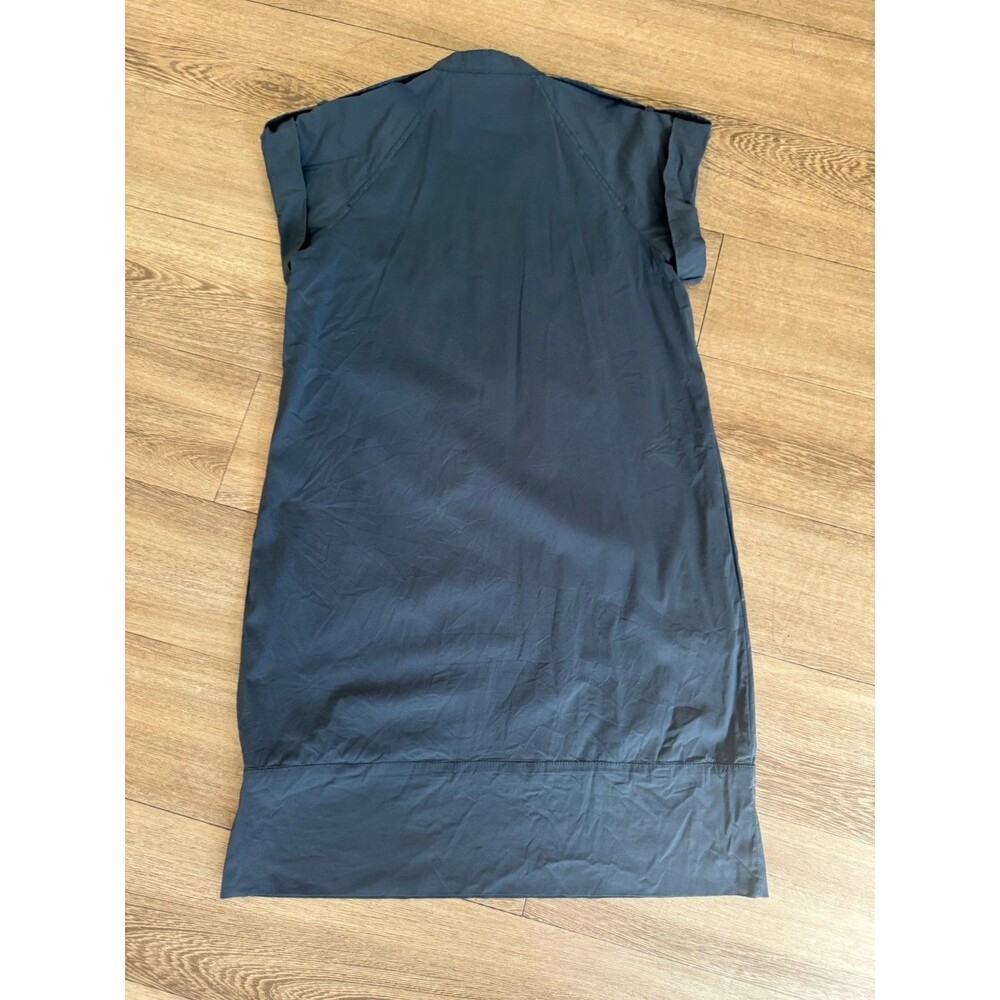 Kenneth Cole Navy Cotton Blend Short Sleeve Office Half Zip Career Dress Size S - Picture 10 of 13